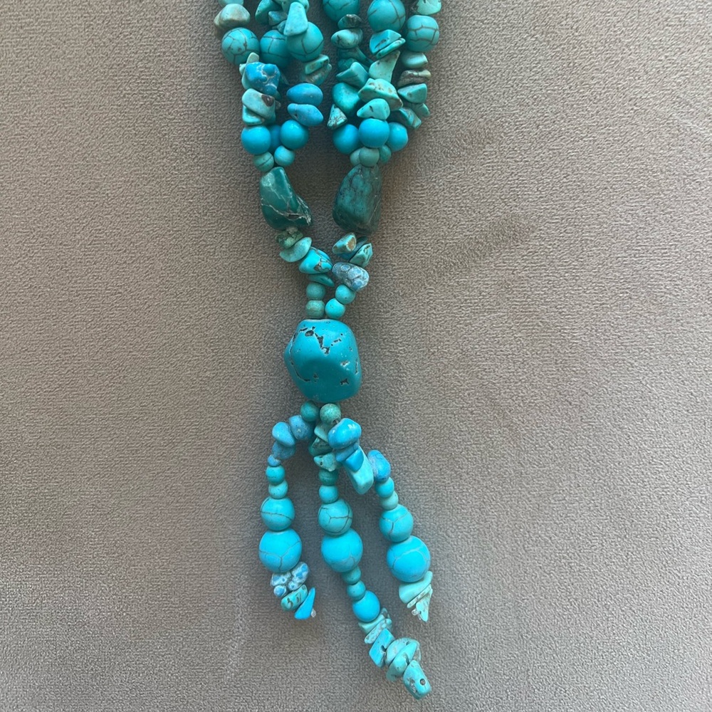 Turquoise Beaded Necklace | 17" - Picture 3 of 6